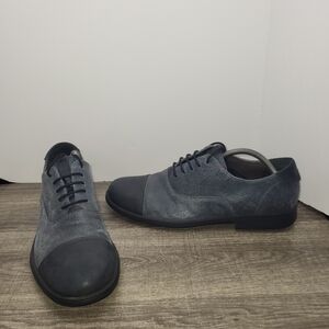 Camper Oxford Shoes Mens 44 Blue Leather Cap Toe Derby Dress Comfort Work